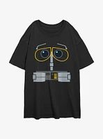 Disney Pixar WALL-E Robot Face Womens Oversized T-Shirt