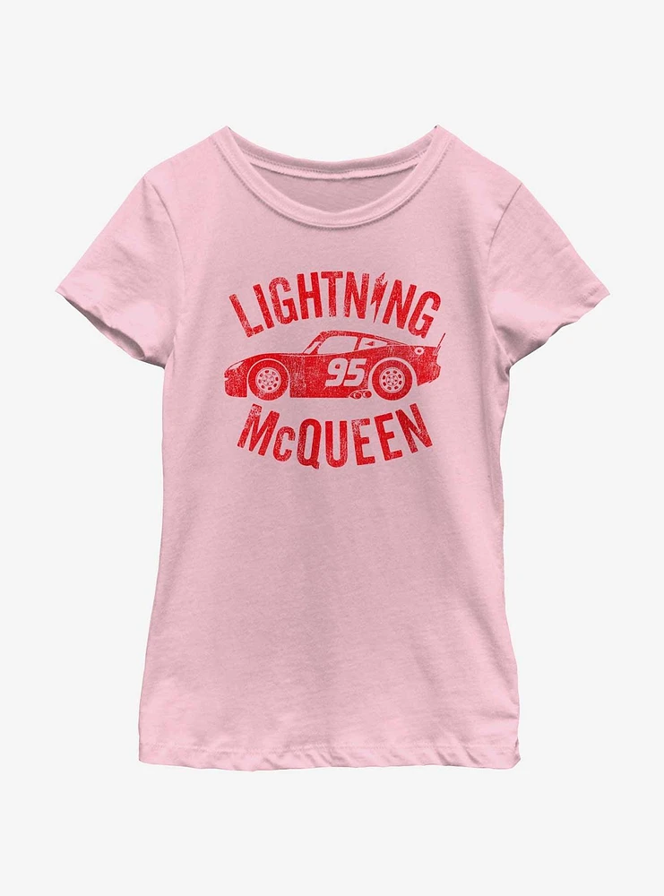 Disney Pixar Cars Lightning McQueen Race Ready Youth Girls T-Shirt