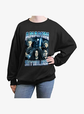 Star Wars The Many Sides Of Anakin Skywalker Womens Oversized Sweatshirt
