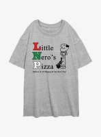 Home Alone Little Nero's Pizza Womens Oversized T-Shirt