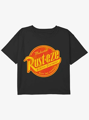 Disney Pixar Cars Rusteze Logo Youth Girls Boxy Crop T-Shirt