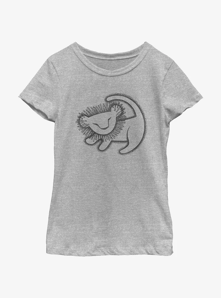 Disney The Lion King Simba Cave Painting Youth Girls T-Shirt