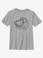 Disney The Lion King Simba Cave Painting Youth T-Shirt