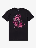 Pink Demon Cats T-Shirt By Owlet