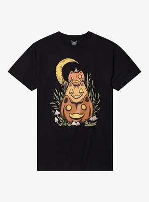 Pumpkin Cat Stack T-Shirt By Guild Of Calamity