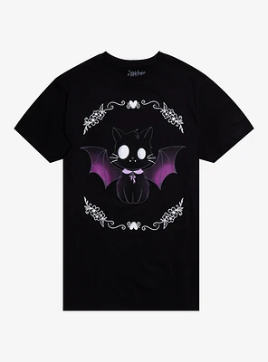 Spooksieboo Bat Cat T-Shirt By Kimmy Perez