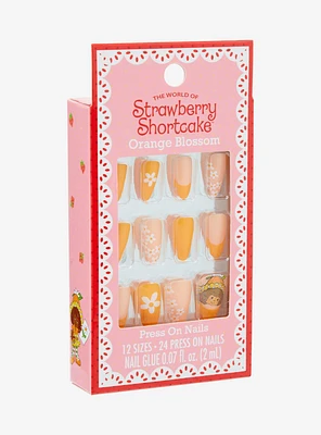 Strawberry Shortcake Orange Blossom Floral Press On Nails