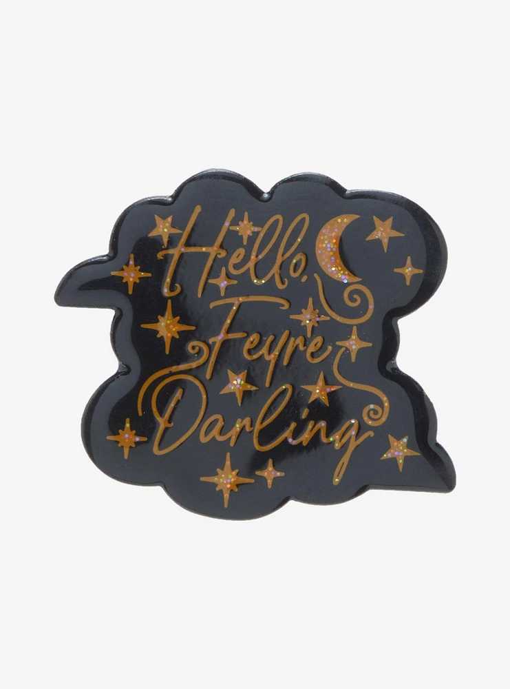 A Court of Thorns and Roses Hello, Feyre Darling Glitter Enamel Pin — BoxLunch Exclusive