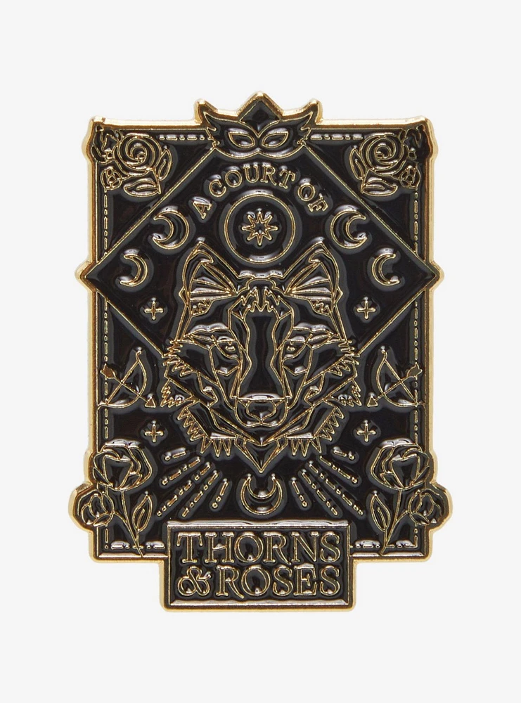 A Court of Thorns and Roses Gold Framed Enamel Pin — BoxLunch Exclusive