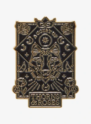 A Court of Thorns and Roses Gold Framed Enamel Pin — BoxLunch Exclusive