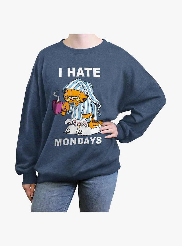 Garfield I Hate Monday's Girls Oversized Sweatshirt