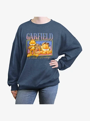 Garfield The Grumpy Cat Girls Oversized Sweatshirt