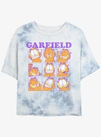 Garfield Grid Girls Tye-Dye Crop T-Shirt