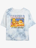 Garfield The Grumpy Cat Girls Tye-Dye Crop T-Shirt