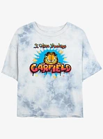 Garfield Airbrush I Hate Monday's Girls Tye-Dye Crop T-Shirt