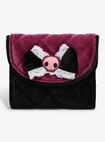 Her Universe Kuromi Bow Velvet Mini Flap Wallet