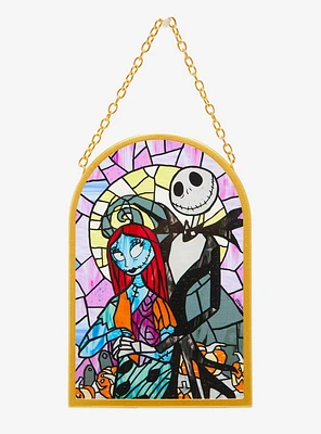 The Nightmare Before Christmas Jack & Sally Stained Glass Wall Art