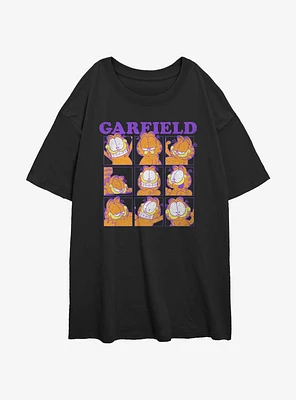 Garfield Grid Girls Oversized T-Shirt