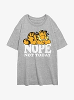 Garfield Nope Not Today Girls Oversized T-Shirt