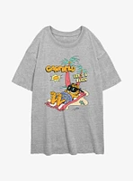 Garfield Life's A Beach Girls Oversized T-Shirt