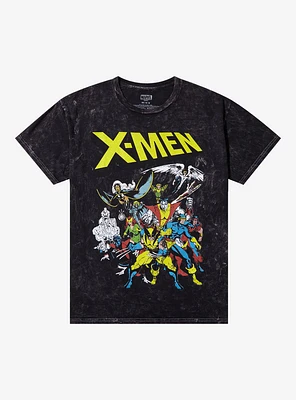 Marvel X-Men Group Grey Wash T-Shirt