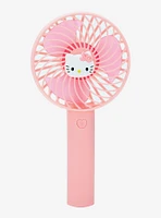 Sanrio Hello Kitty 50th Anniversary Pink Portable Fan with Tabletop Stand