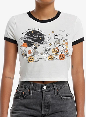 Peanuts Vintage Halloween Girls Ringer Baby T-Shirt