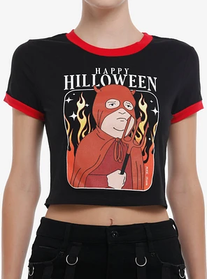 King Of The Hill Happy Hilloween Bobby Girls Baby Ringer T-Shirt