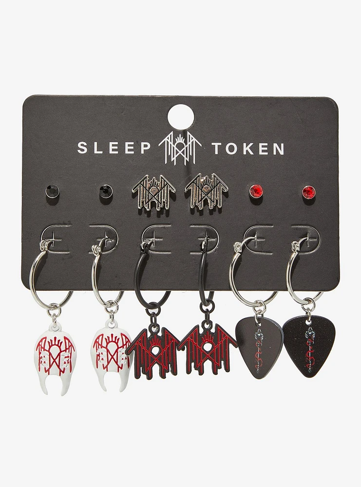 Sleep Token Stud & Drop Earring Set