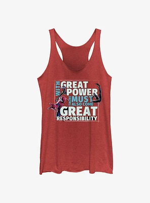 Marvel Spider-Man Power And Responsibility Girls Tank