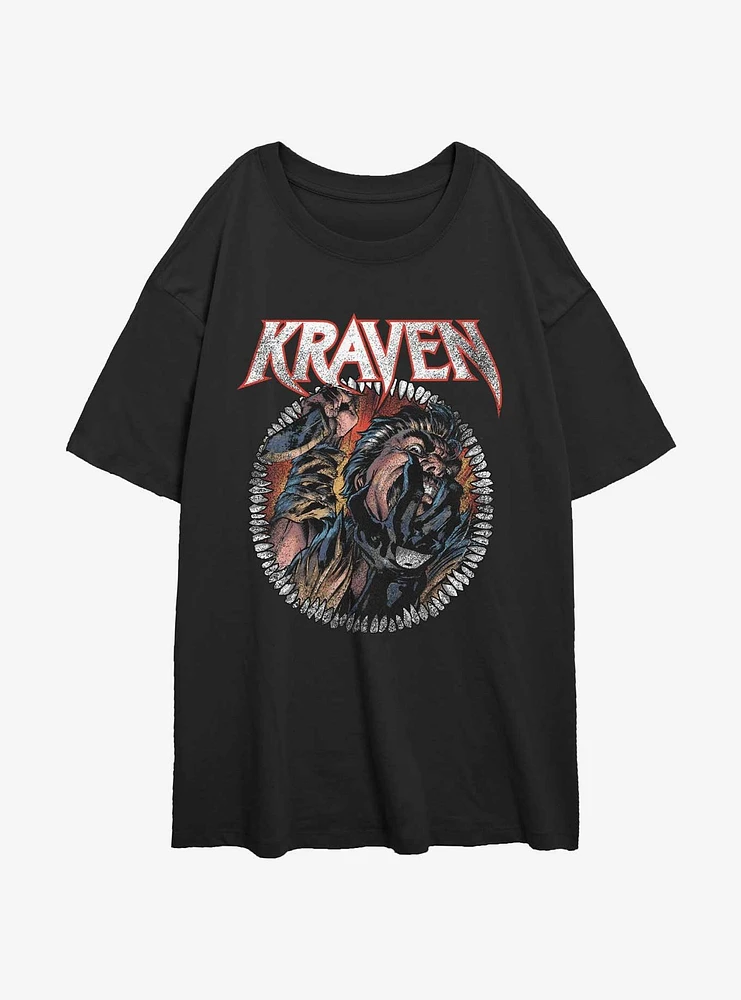 Marvel Kraven the Hunter Captured Prey Girls Oversized T-Shirt