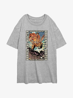 Marvel Kraven The Hunter And Venom Comic Girls Oversized T-Shirt