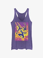 Marvel Spider-Man Miles And Gwen The City Neon Girls Tank