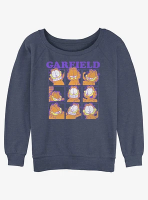 Garfield Grid Girls Slouchy Sweatshirt