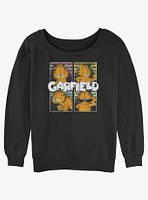 Garfield Four Square Girls Slouchy Sweatshirt