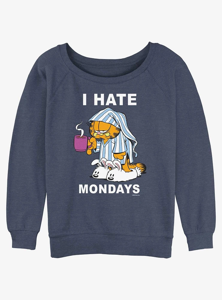 Garfield I Hate Monday's Girls Slouchy Sweatshirt