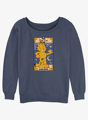 Garfield The Cat Tarot Card Girls Slouchy Sweatshirt