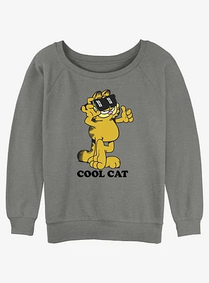 Garfield Cool Cat Girls Slouchy Sweatshirt