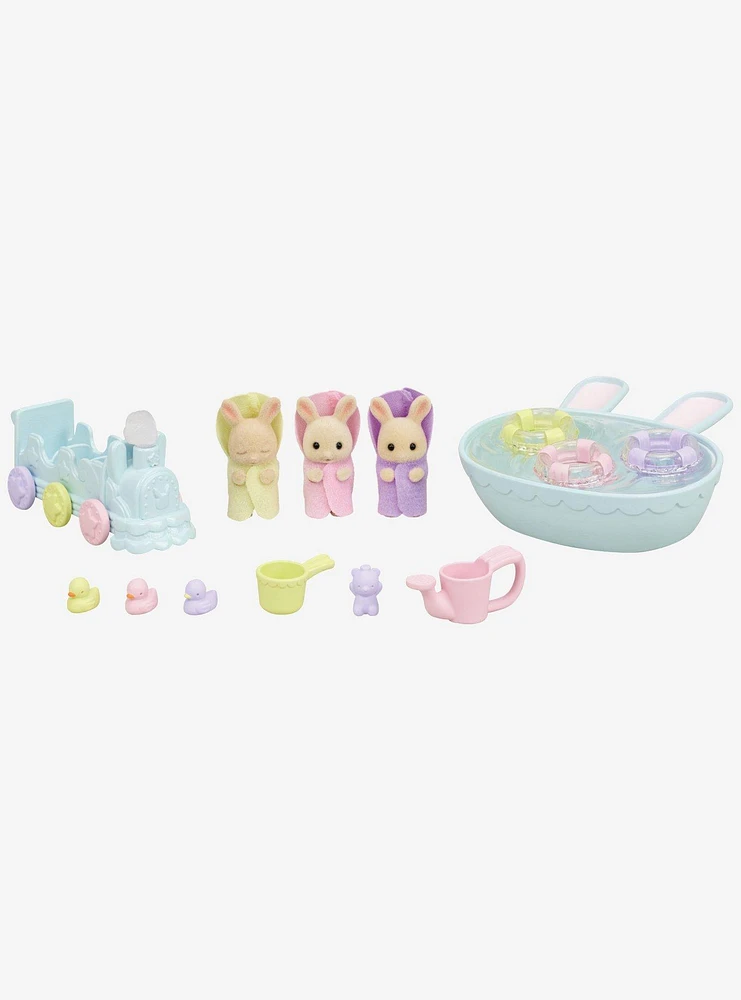 Calico Critters Triplets Baby Bathtime Accessory Set