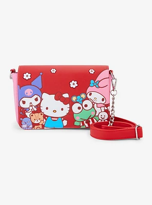Loungefly Sanrio Hello Kitty and Friends Floral Color Block Crossbody Bag