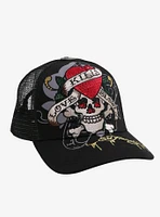 Ed Hardy Love Kills Skull Trucker Hat