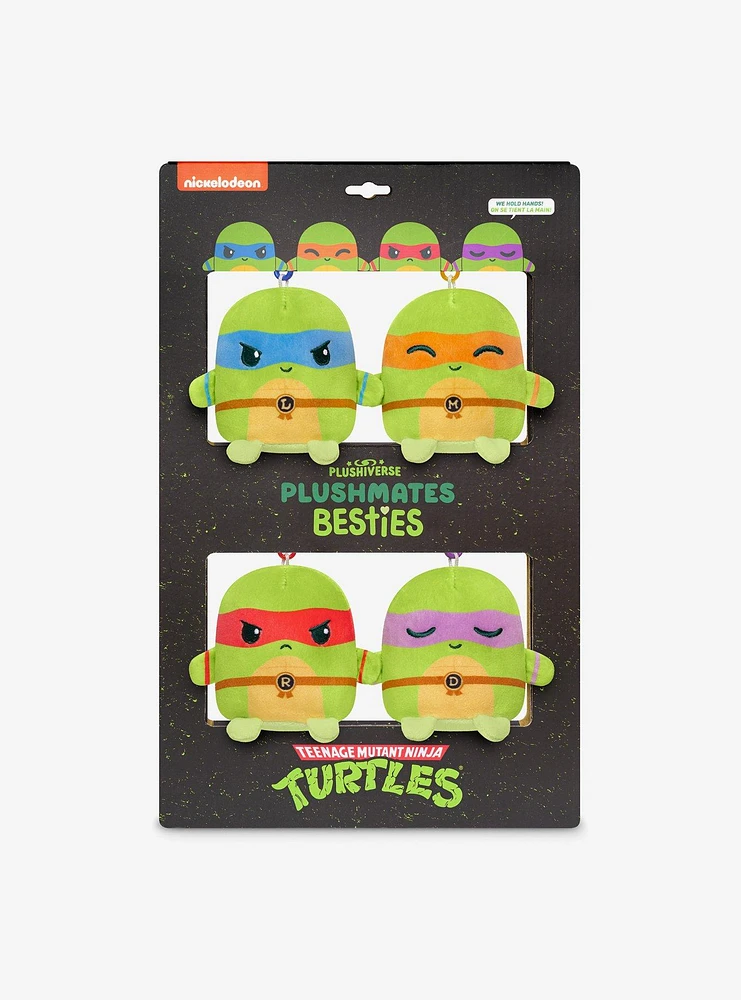 TeeTurtle Plushmates Besties Teenage Mutant Ninja Turtles Characters Plush Keychain Set