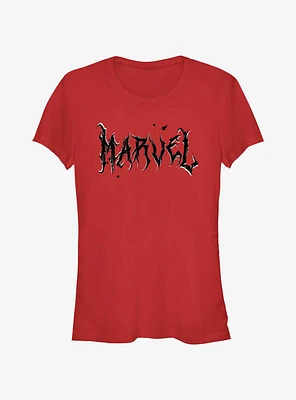 Marvel Black Logo Girls T-Shirt