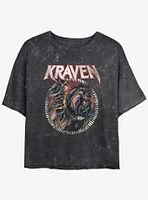 Marvel Kraven the Hunter Captured Prey Girls Mineral Wash Crop T-Shirt