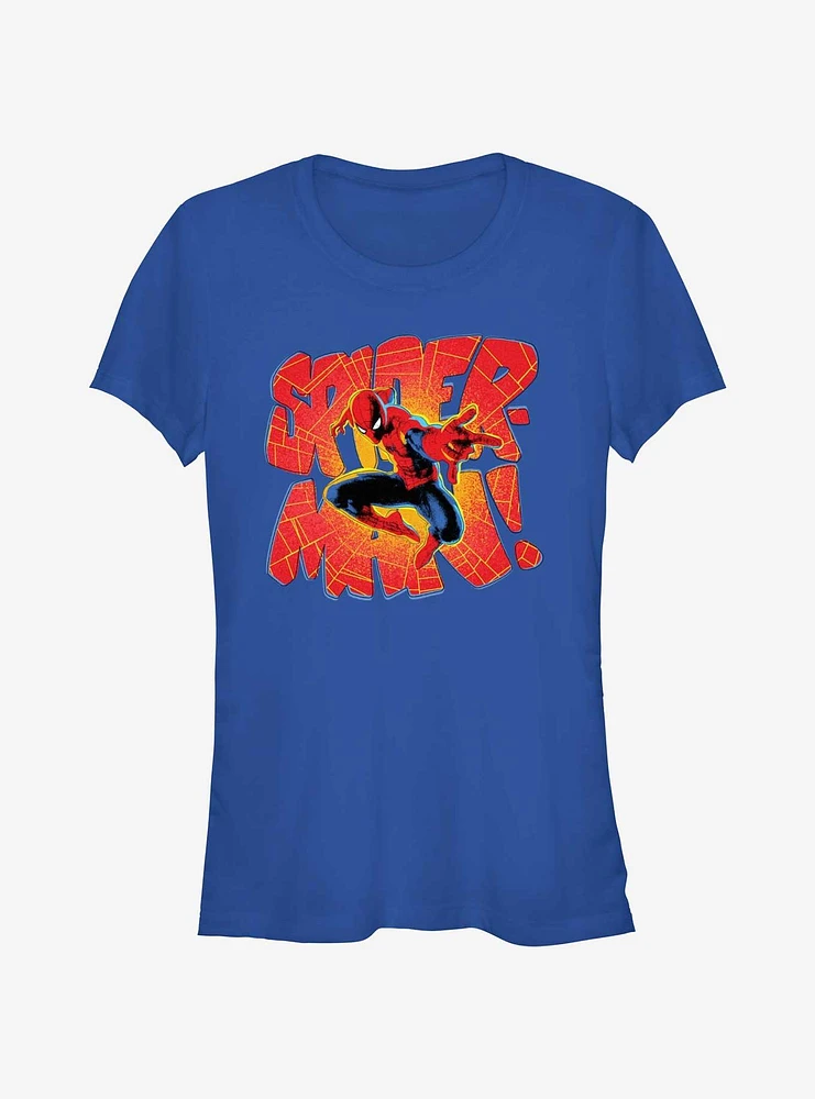 Marvel Spider-Man Comic Letters Girls T-Shirt