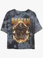 Marvel Kraven The Hunter And Spider Man Girls Tie-Dye Crop T-Shirt