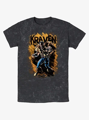 Marvel Kraven The Hunter Splatter Wall Mineral Wash T-Shirt