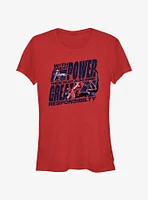 Marvel Spider-Man Great Power Responsibilty Girls T-Shirt