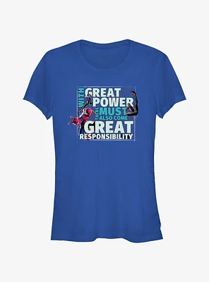 Marvel Spider-Man Power And Responsibility Girls T-Shirt