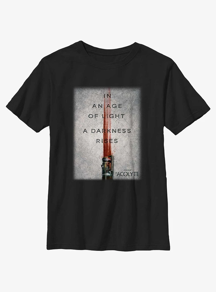 Star Wars The Acolyte Darkness Rises Teaser Poster Youth T-Shirt